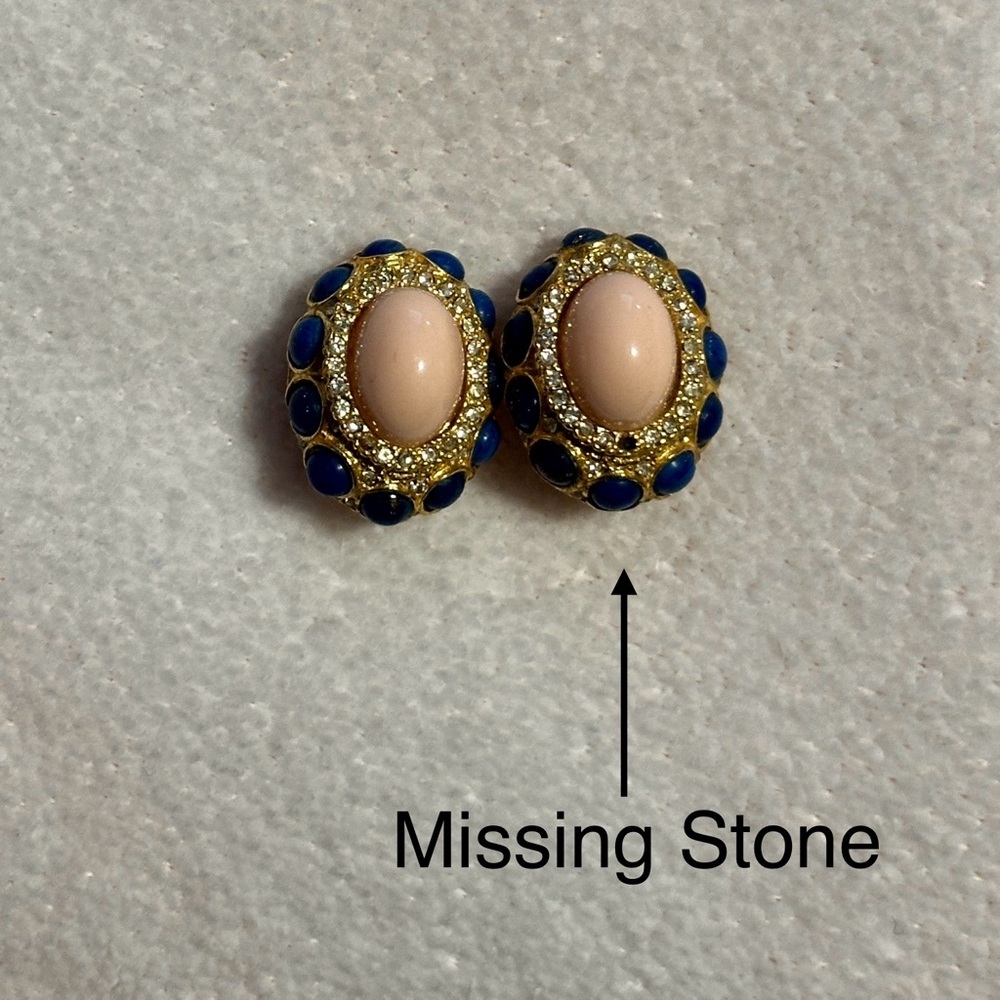 Kenneth Jay Lane KJL Vintage 60’s Clip On Earrings - Picture 10 of 10